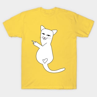 Middle Finger Cat T-Shirt